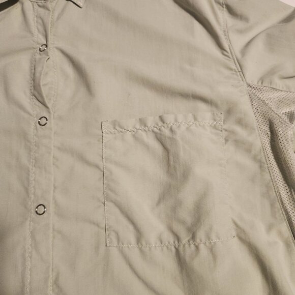 Coolibar Shirt Long Sleeve Snap Front UPF 50+ Nylon Lt Green Womens Small - Picture 4 of 14